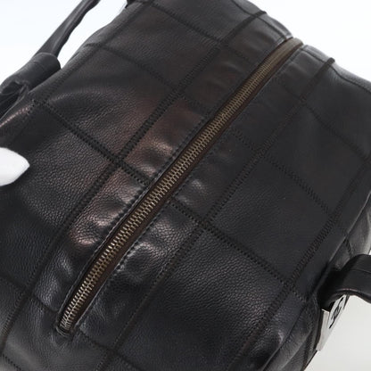 Chanel Chocolate Bar CC Bowler Bag Caviar skin, BLACK, LEATHER, Handbag