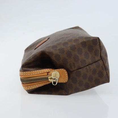 Celine Macadam Pochette Canvas and Leather, Brown, Canvas, Clutch