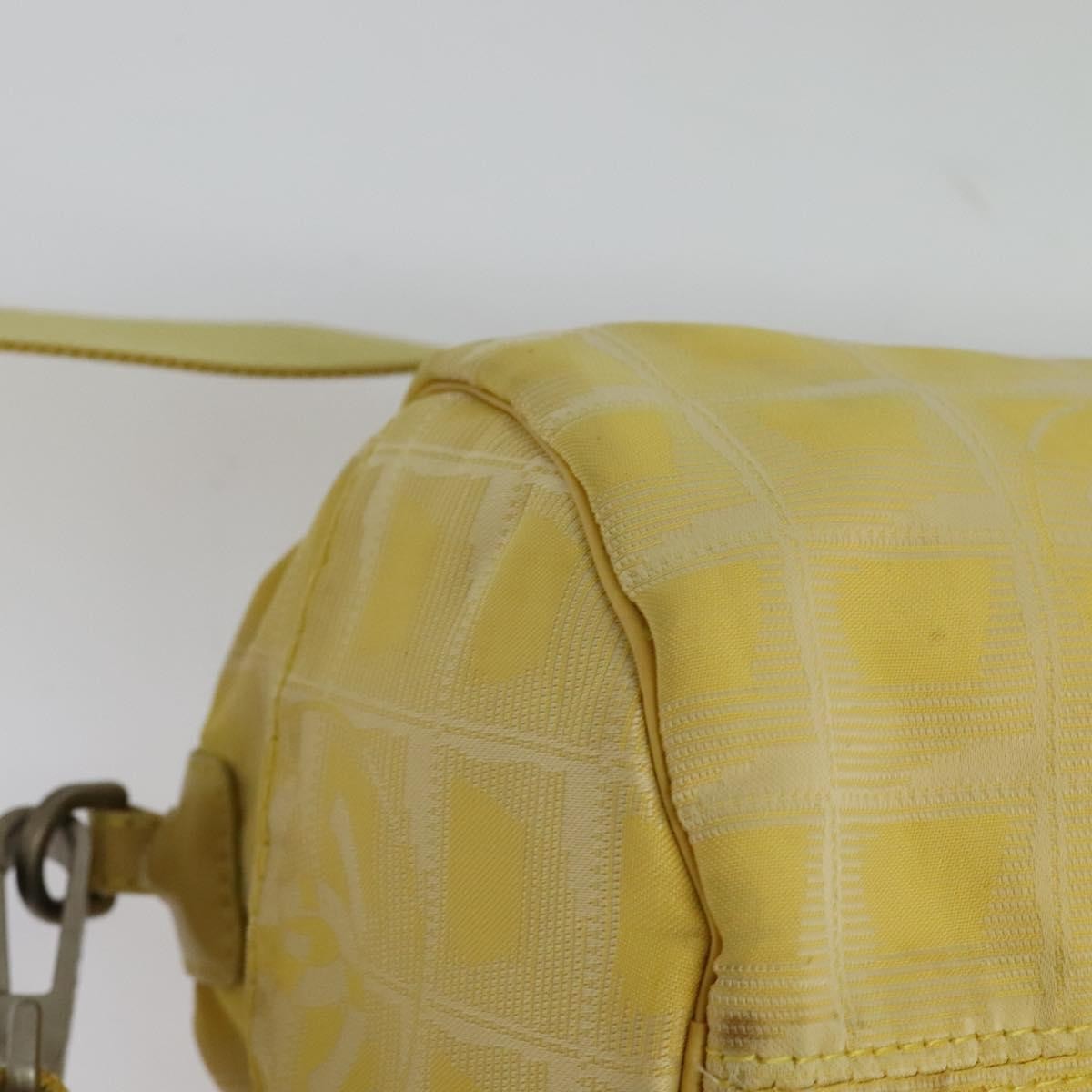 Chanel Travel Line Barrel Bag Nylon, YELLOW, NYLON, Travel bag