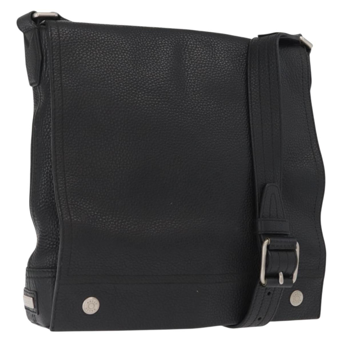 Bally Vintage Shoulder Bag Leather, BLACK, LEATHER, Shoulder bag