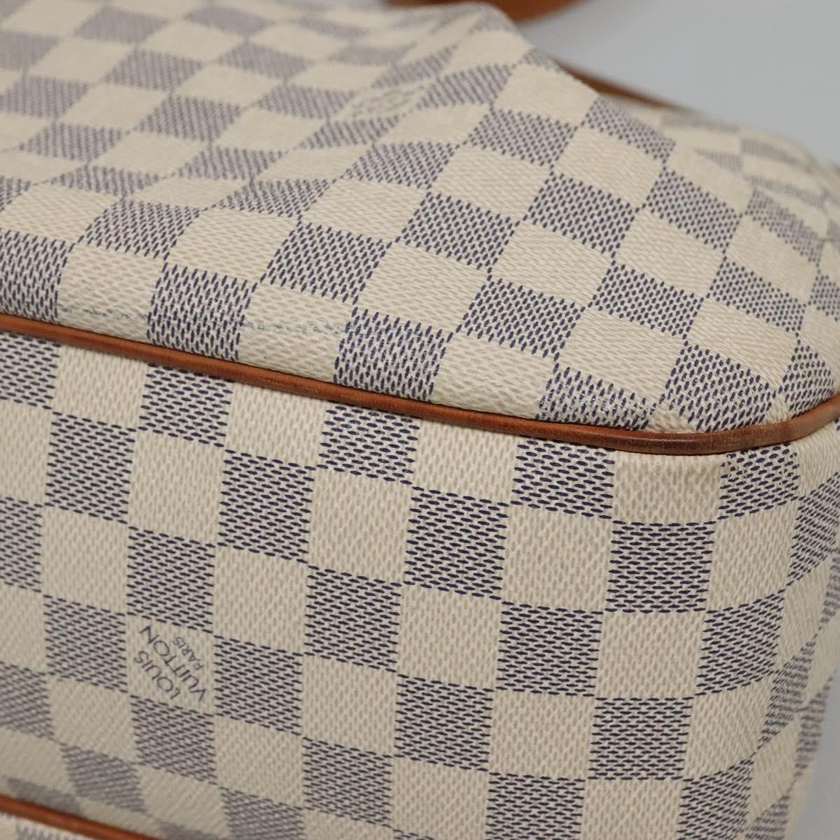 Louis Vuitton Siracusa Handbag Damier, WHITE, CANVAS, Shoulder bag