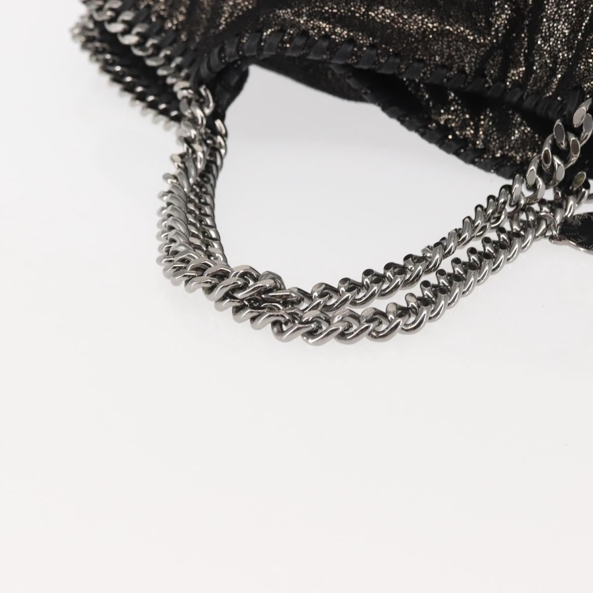 Stella McCartney Falabella Fold Over Bag Faux Suede, BLACK, SYNTHETIC, Crossbody bag