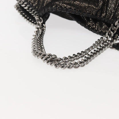Stella McCartney Falabella Fold Over Bag Faux Suede, BLACK, SYNTHETIC, Crossbody bag
