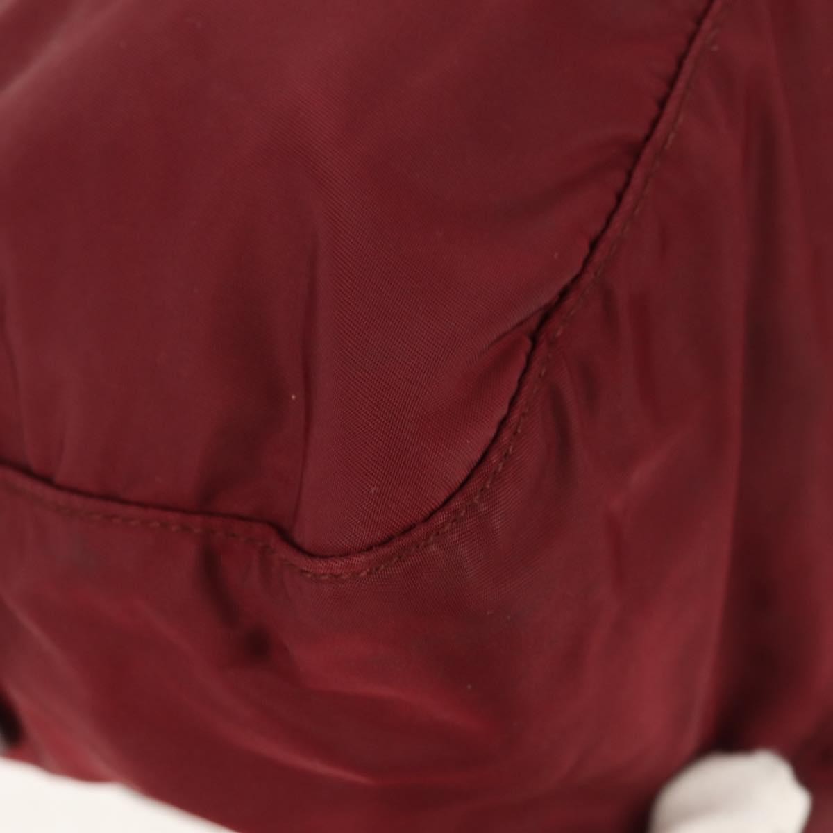 Prada Double Buckle Flap Messenger Bag Tessuto, BURGUNDY, NYLON, Shoulder bag