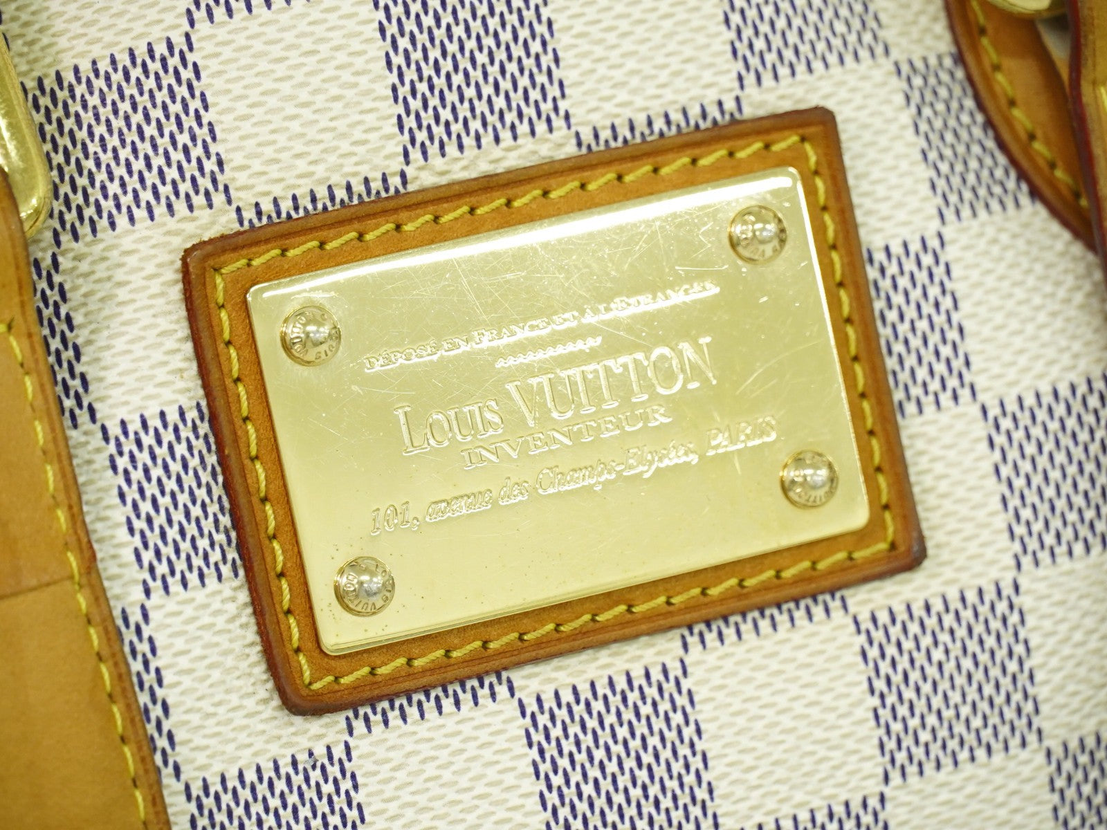 Louis Vuitton Hampstead Handbag Damier, WHITE, CANVAS, Tote bag