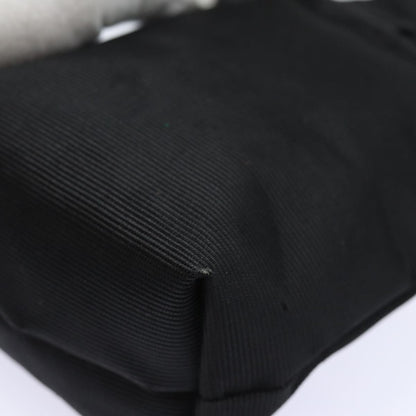 Celine Circle Logo Pouch Nylon, Black, Nylon, Clutch