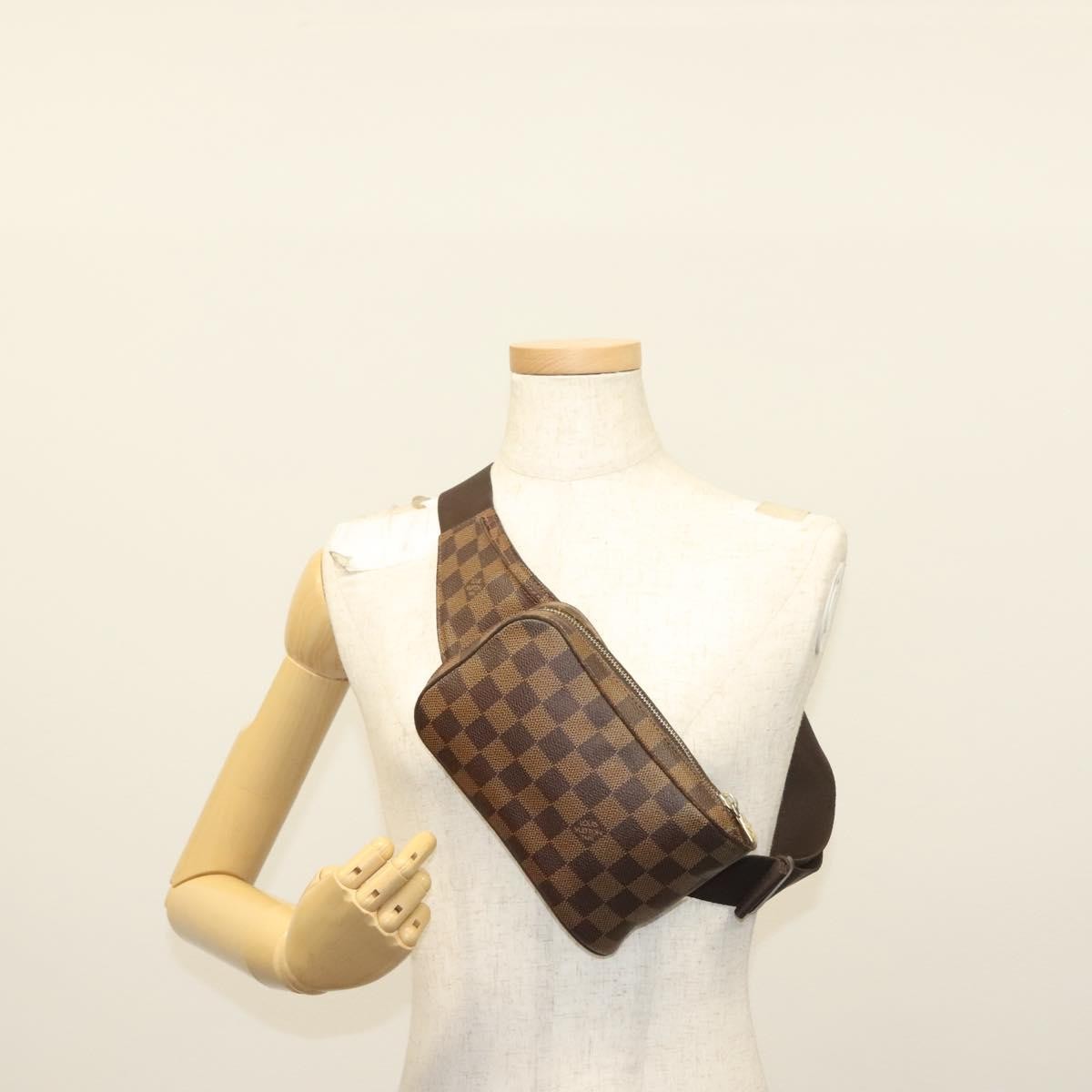 Louis Vuitton Geronimos Waist Bag Damier, BROWN, CANVAS, Shoulder bag
