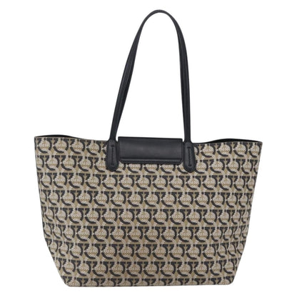 Salvatore Ferragamo Gancini Travel Tote Gancini Jacquard, NAVY, CANVAS, Tote bag