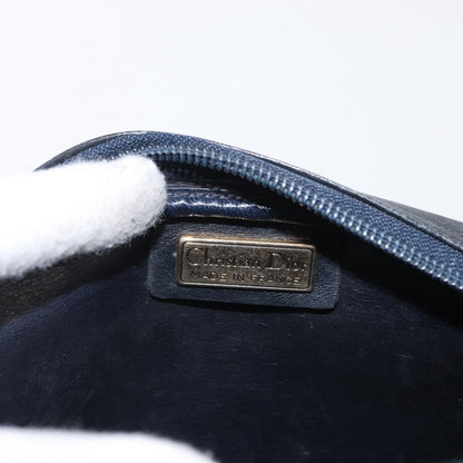 Christian Dior Vintage Shoulder Bag Leather, NAVY, LEATHER, Shoulder bag