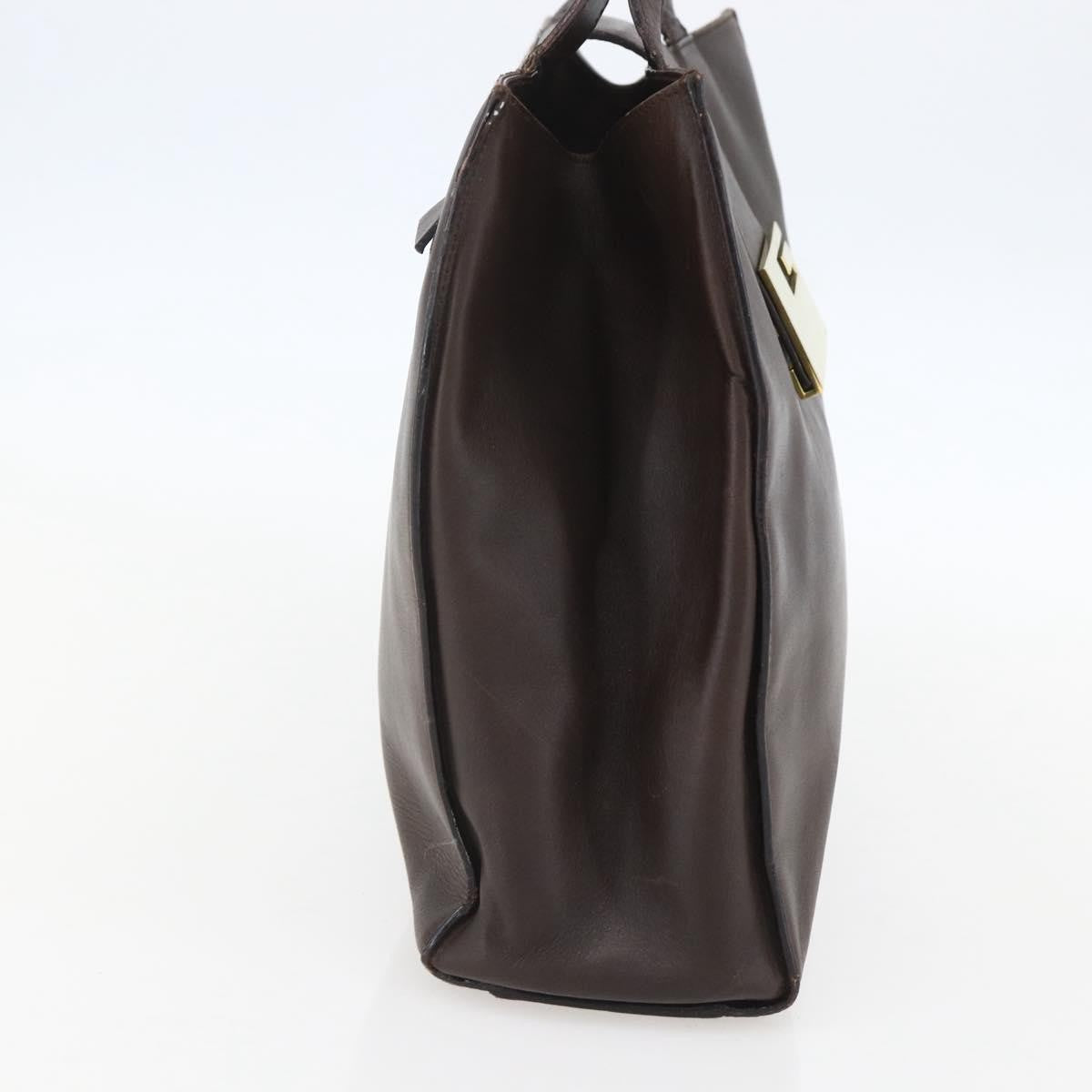 Gucci Vintage Handbag Leather, BROWN, LEATHER, Handbag