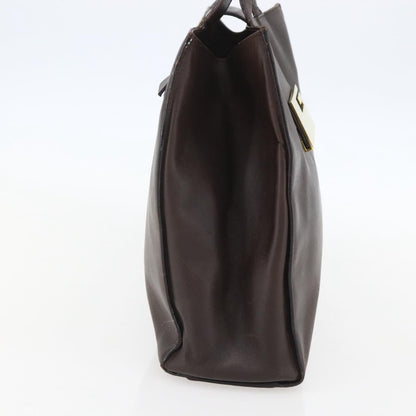 Gucci Vintage Handbag Leather, BROWN, LEATHER, Handbag