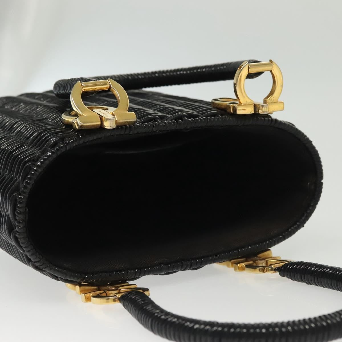 Salvatore Ferragamo Gancini mini handbag Wood, BLACK, WOOD, Handbag