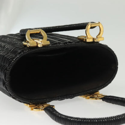 Salvatore Ferragamo Gancini mini handbag Wood, BLACK, WOOD, Handbag