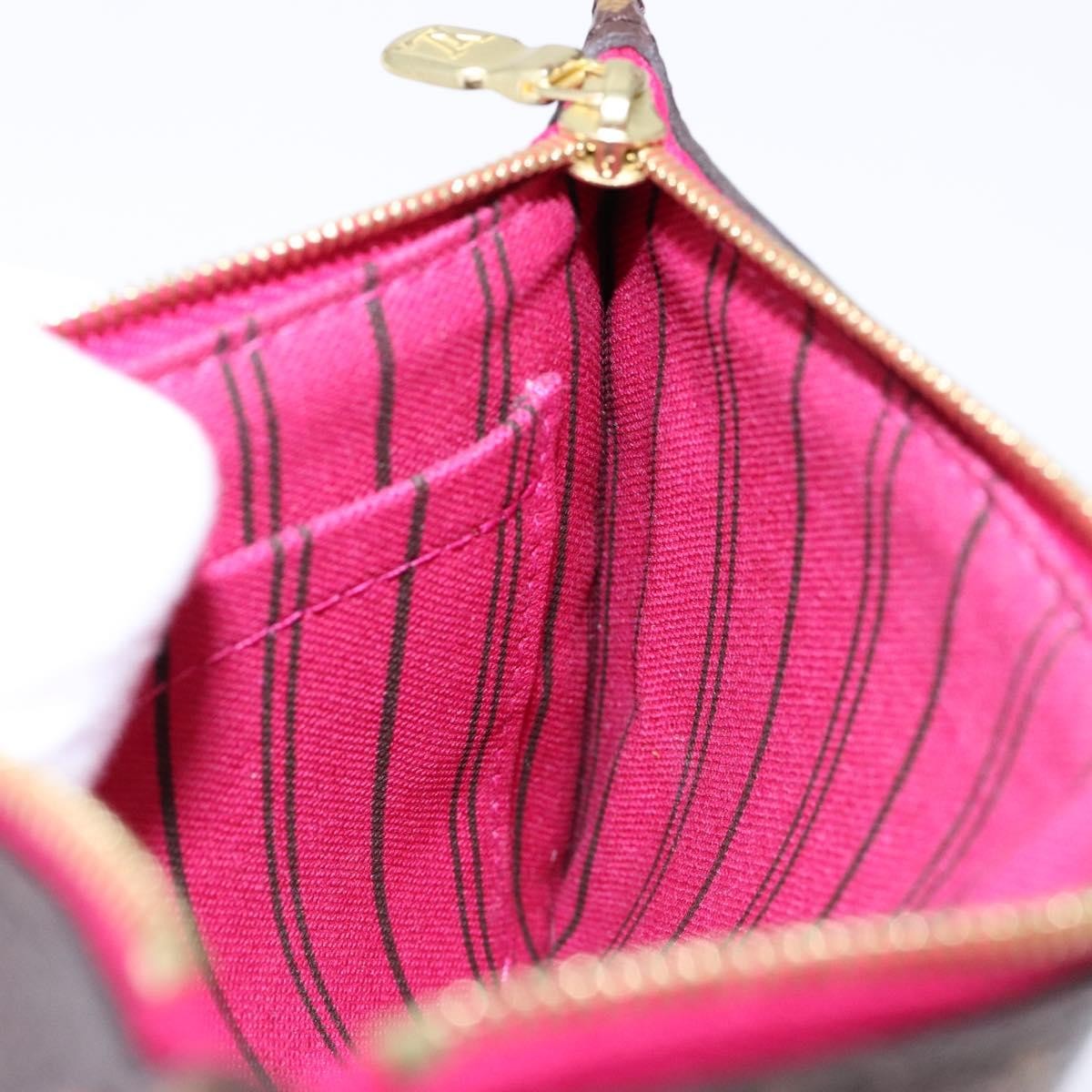 Louis Vuitton Neverfull Pochette Monogram Canvas, BROWN, CANVAS, Tote bag