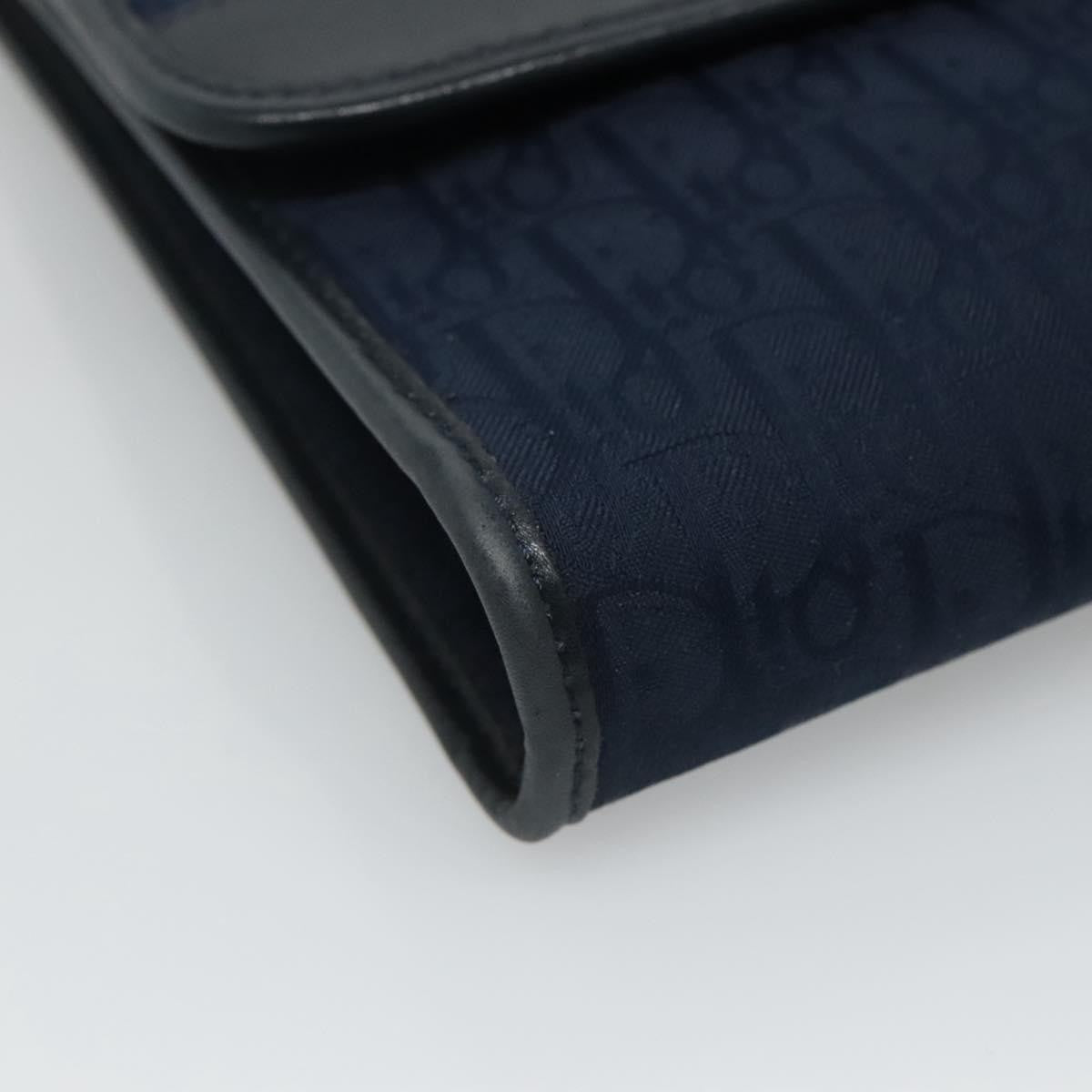 Christian Dior Vintage Trotter Shoulder Bag Canvas, NAVY, CANVAS, Shoulder bag