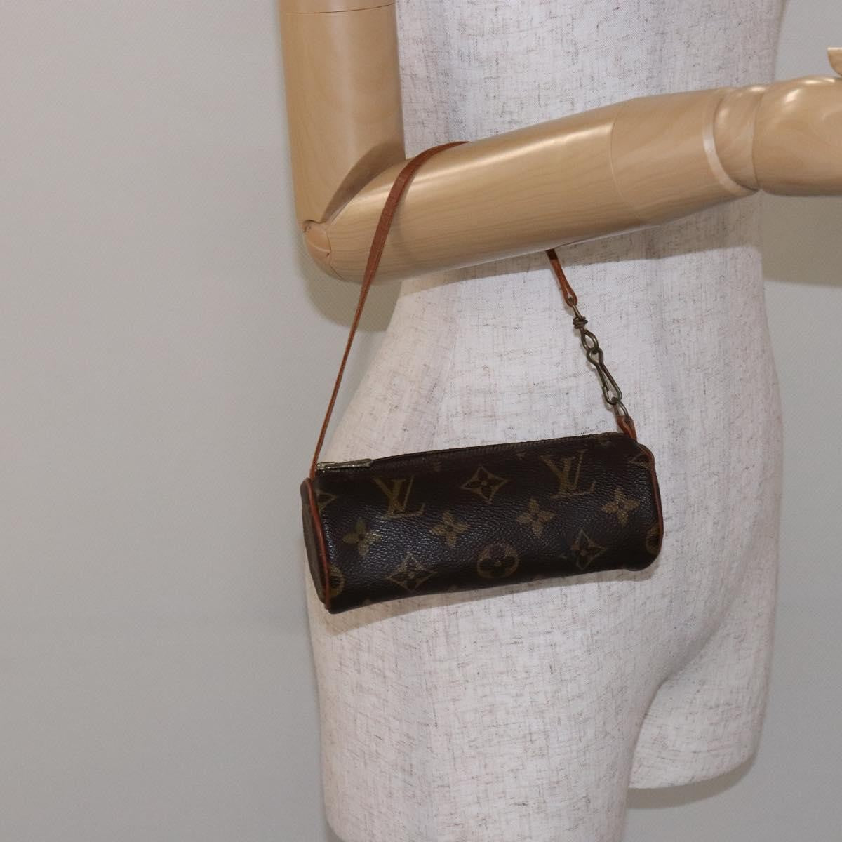 Louis Vuitton Papillon Pochette Monogram Canvas, BROWN, CANVAS, Handbag