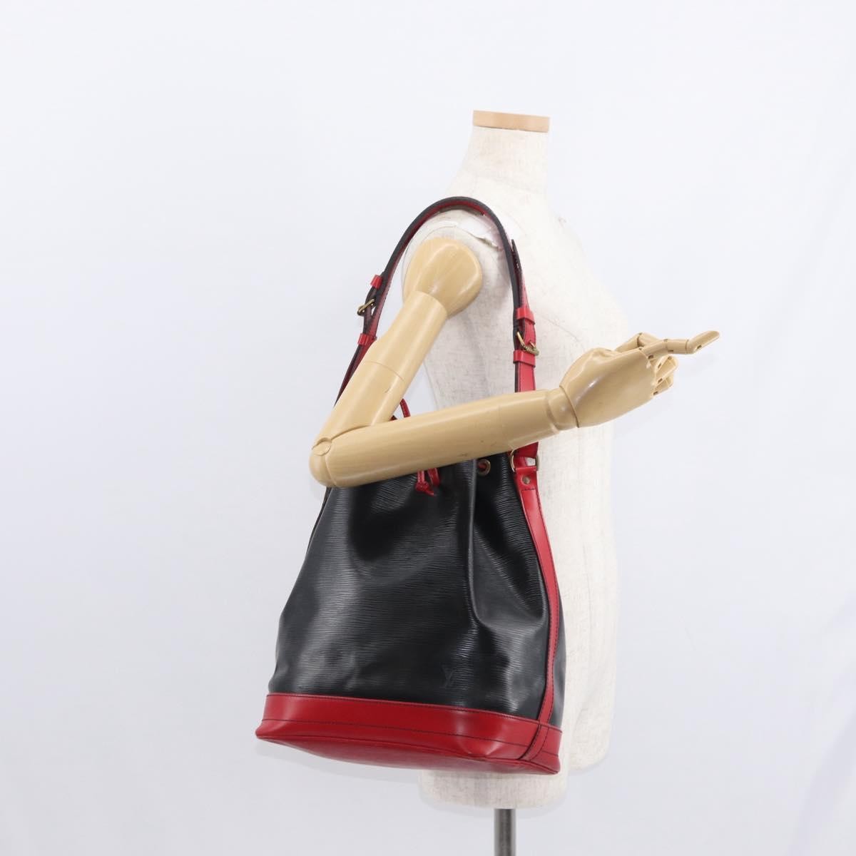 Louis Vuitton Bicolor Noe Handbag Epi Leather, BLACK, LEATHER, Shoulder bag