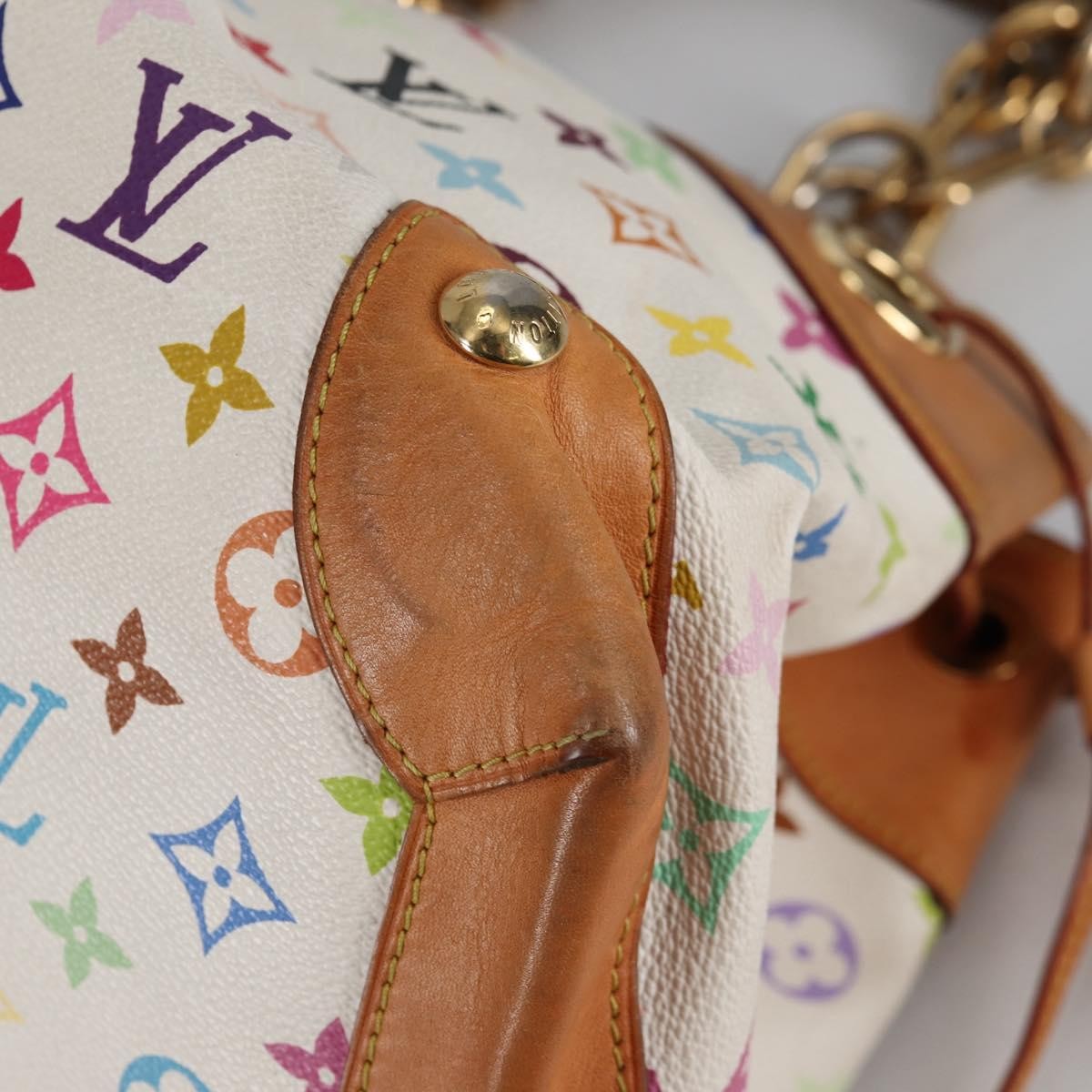 Louis Vuitton Ursula Handbag Monogram Multicolor, WHITE, CANVAS, Handbag