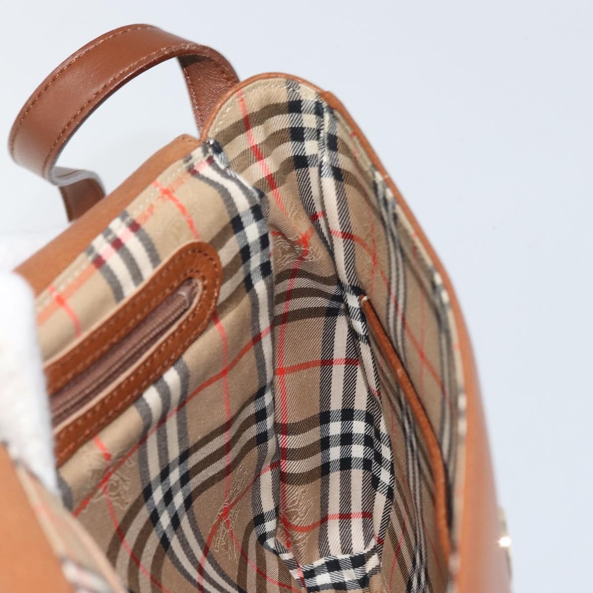 Burberry Vintage Shoulder Bag Leather, BROWN, LEATHER, Shoulder bag