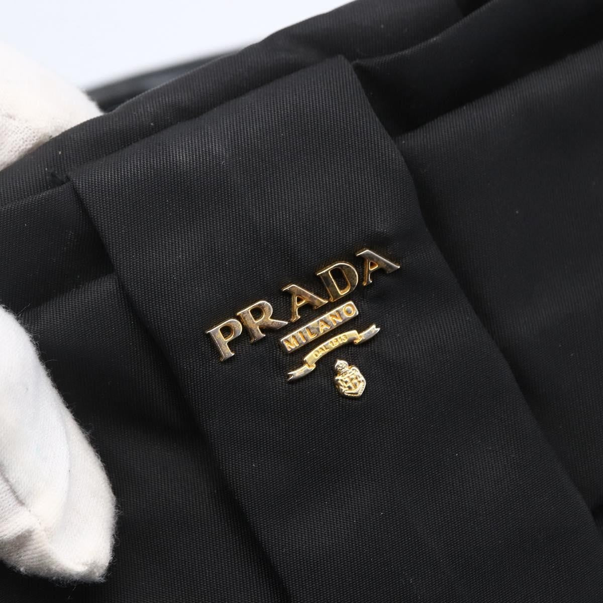 Prada Bow Tote Tessuto, BLACK, NYLON, Handbag