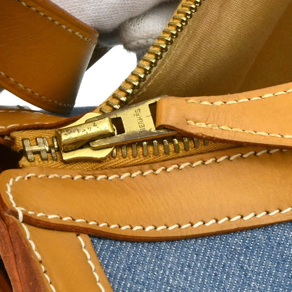 Hermes Sac Doremi Bag Denim with Leather, Blue, Denim, Shoulder Bag