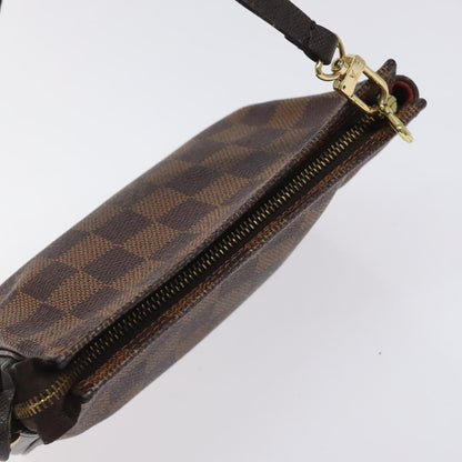 Louis Vuitton Trousse Make Up Bag Damier, BROWN, CANVAS, Clutche & pouche