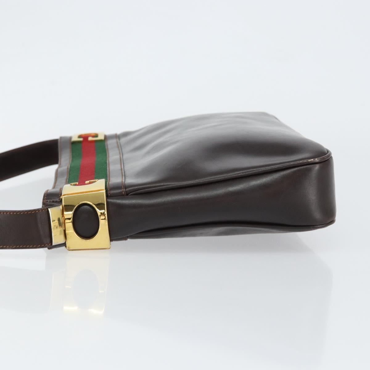 Gucci Sherry line shoulder bag Leather, BROWN, LEATHER, Shoulder bag