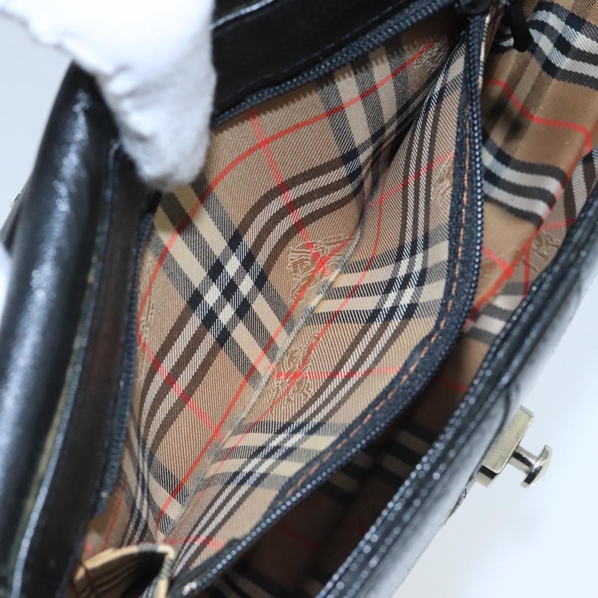 Burberry Flap Shoulder Bag Leather, BLACK, LEATHER, Shoulder bag