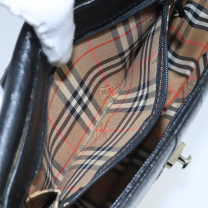Burberry Flap Shoulder Bag Leather, BLACK, LEATHER, Shoulder bag