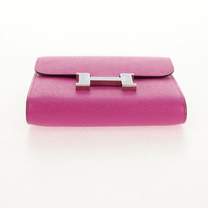 Hermes Constance Slim Wallet Epsom, PURPLE, LEATHER, Wallets