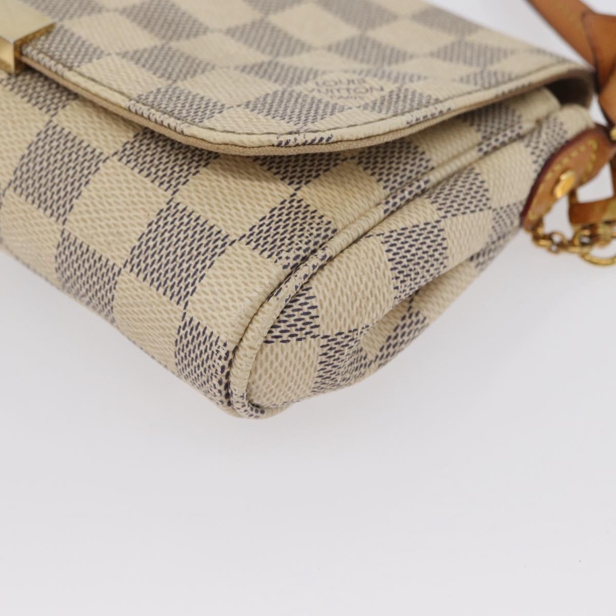 Louis Vuitton Favorite Handbag Damier, WHITE, CANVAS, Shoulder bag