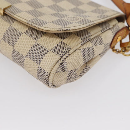 Louis Vuitton Favorite Handbag Damier, WHITE, CANVAS, Shoulder bag