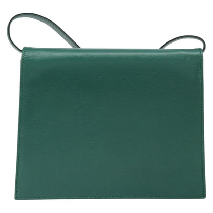 Christian Dior Vintage Shoulder Bag Leather, GREEN, LEATHER, Shoulder bag