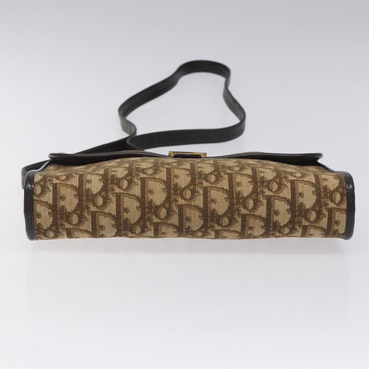 Christian Dior Vintage Trotter Crossbody Bag Diorissimo Coated Canvas, BROWN, CANVAS, Crossbody bag