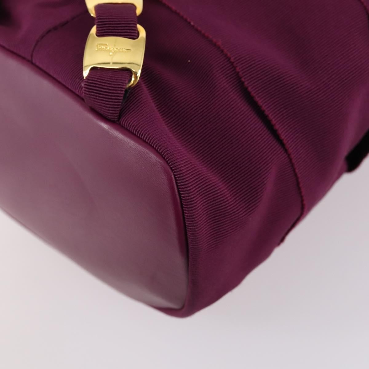 Salvatore Ferragamo Vala Backpack Canvas, PURPLE, CANVAS, Backpack