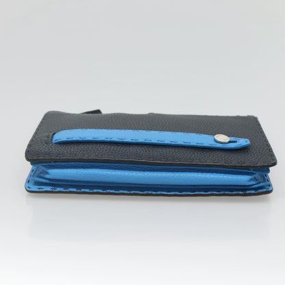 Fendi Selleria Zip Pouch Leather, Black, Leather, Clutch