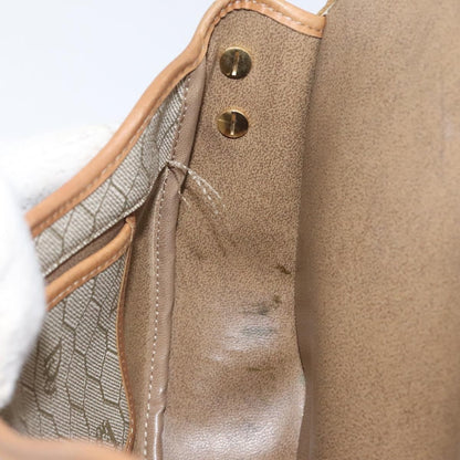 Christian Dior Vintage Honeycomb Flap Crossbody Bag Coated Canvas, BEIGE, CANVAS, Crossbody bag