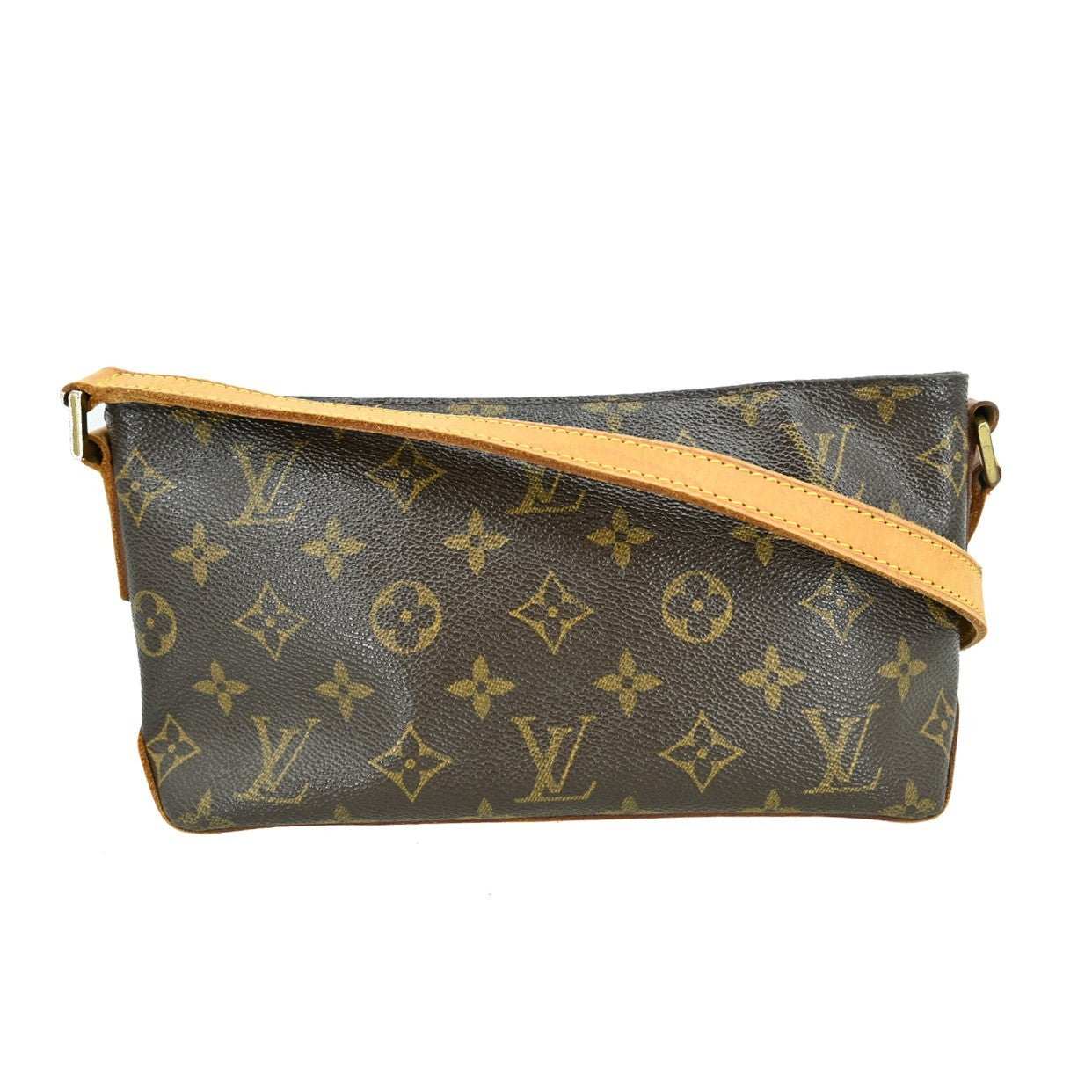 Louis Vuitton Trotteur Handbag Monogram Canvas, Brown, Canvas, Shoulder Bag