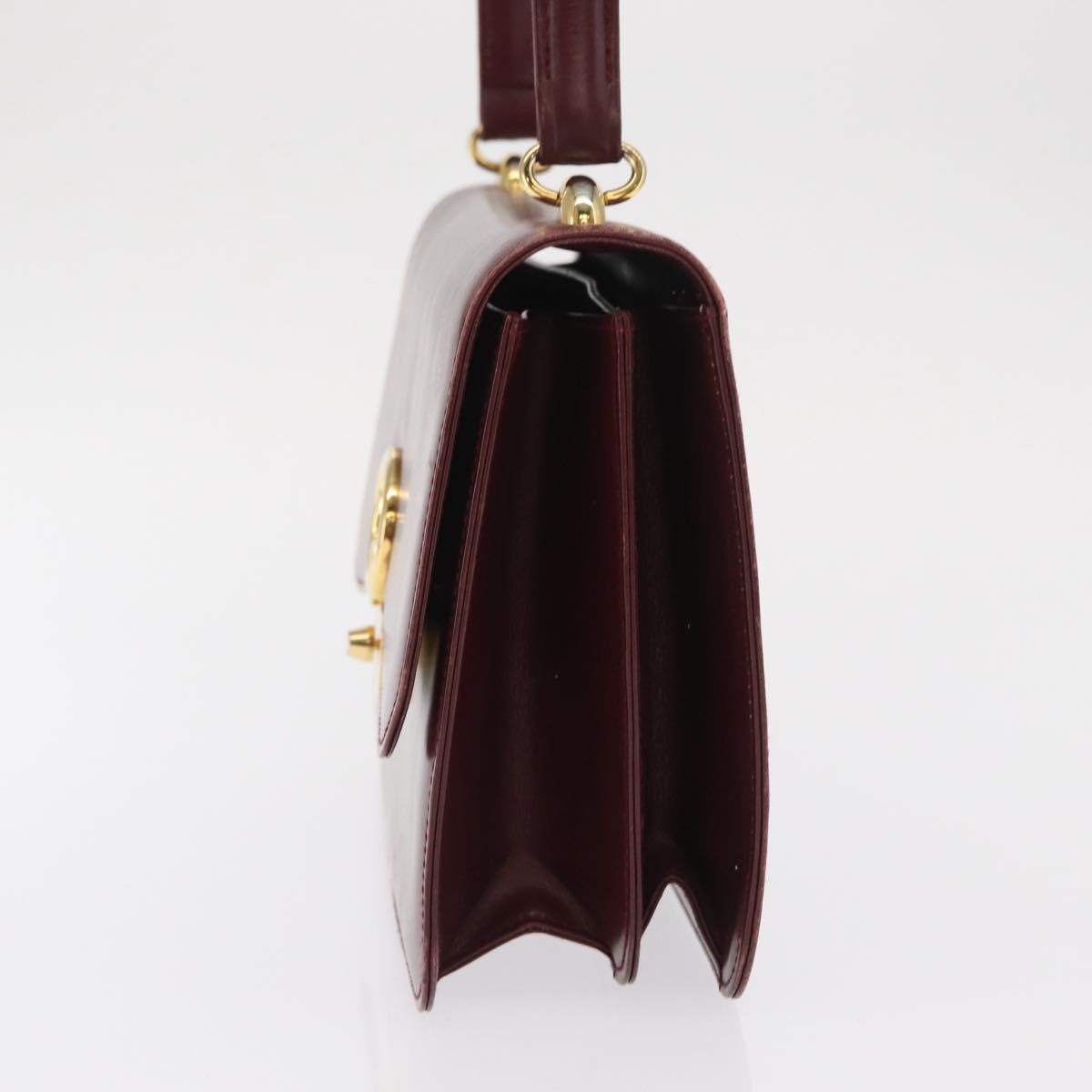 Gucci Vintage Handbag Leather, BURGUNDY, LEATHER, Handbag