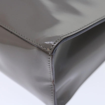Salvatore Ferragamo Shopper Tote Patent Leather, GRAY, PATENT_LEATHER, Tote bag