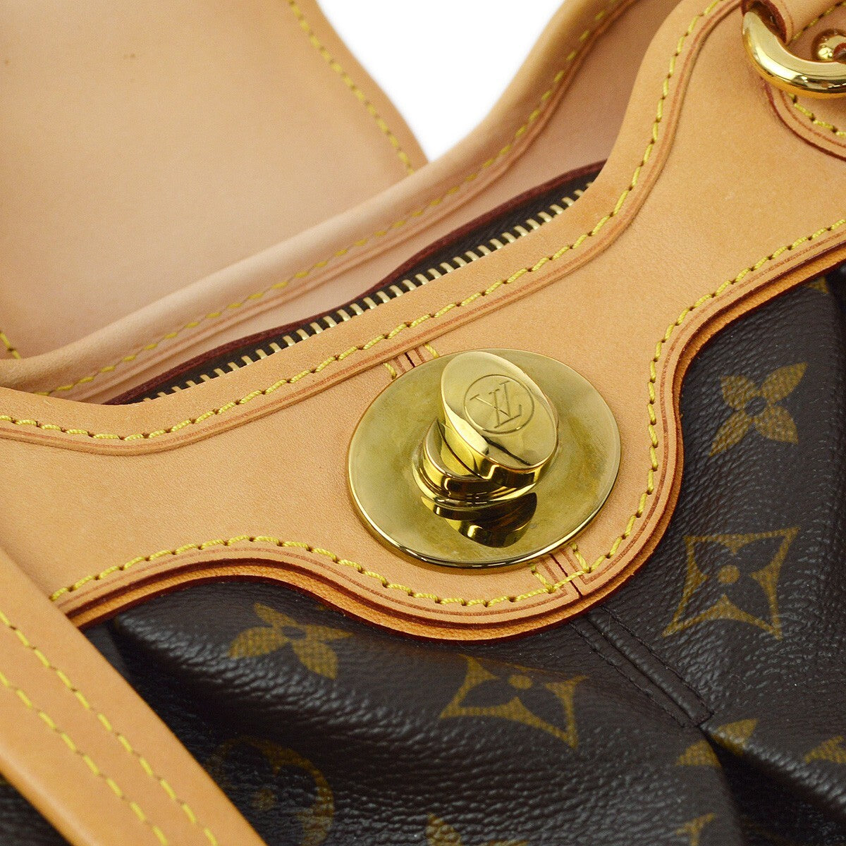 Louis Vuitton Boetie Handbag Monogram Canvas, BROWN, CANVAS, Tote bag