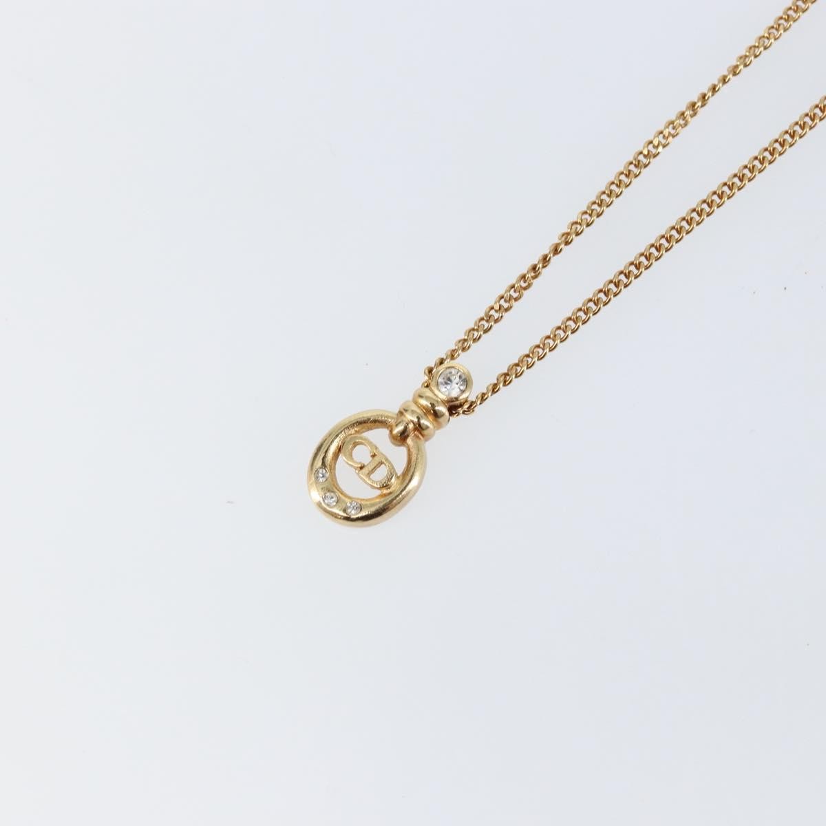 Christian Dior CD Pendant Necklace Metal, GOLD, METAL, Necklace