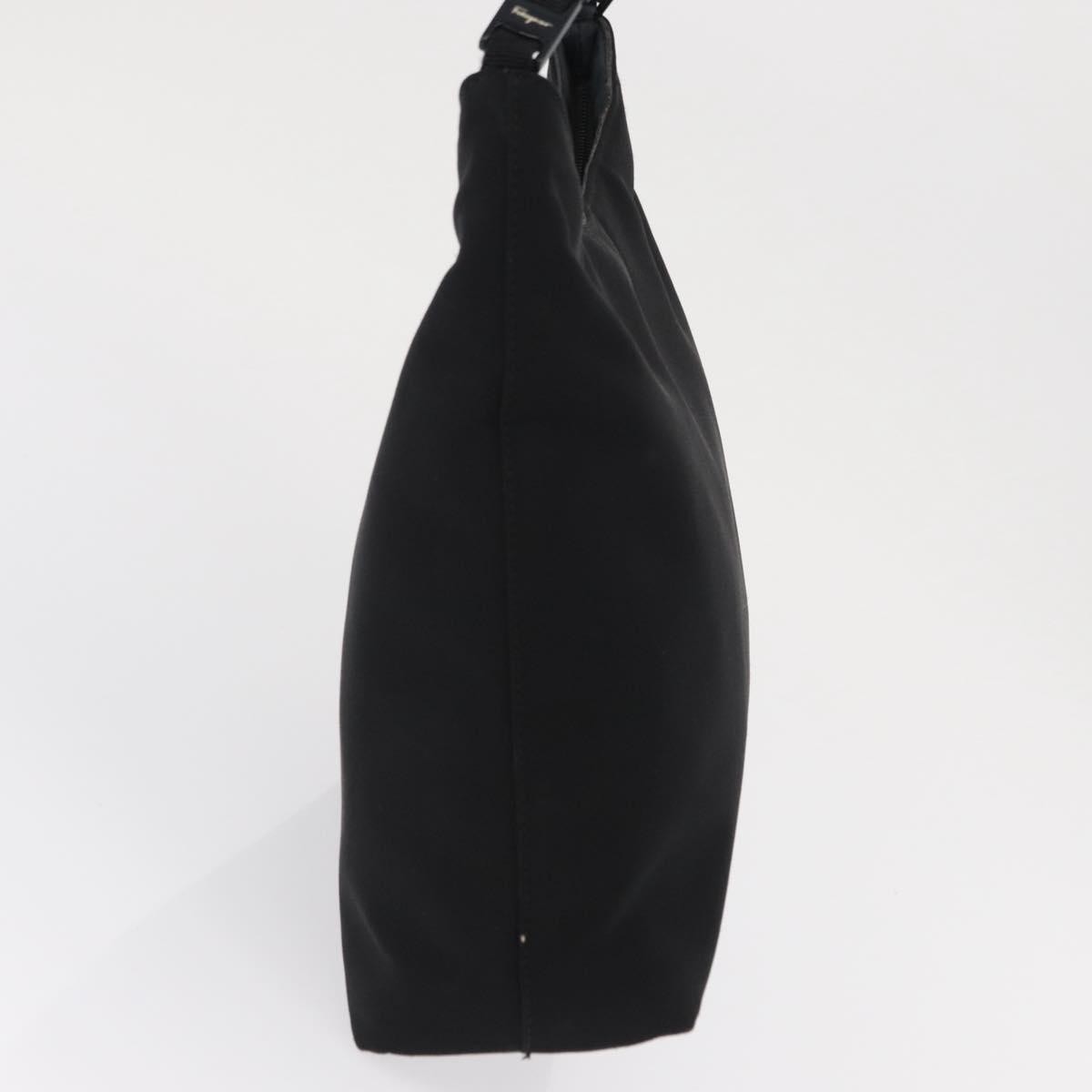 Salvatore Ferragamo Vala Shoulder Bag Nylon, BLACK, NYLON, Shoulder bag