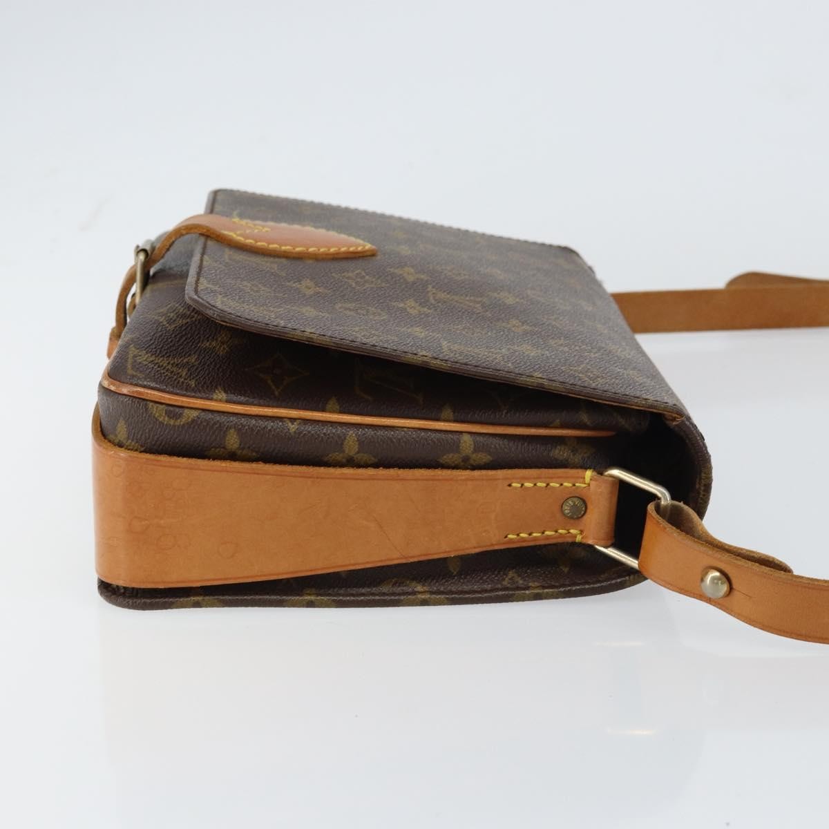 Louis Vuitton Cartouchiere Handbag Monogram Canvas, BROWN, CANVAS, Shoulder bag