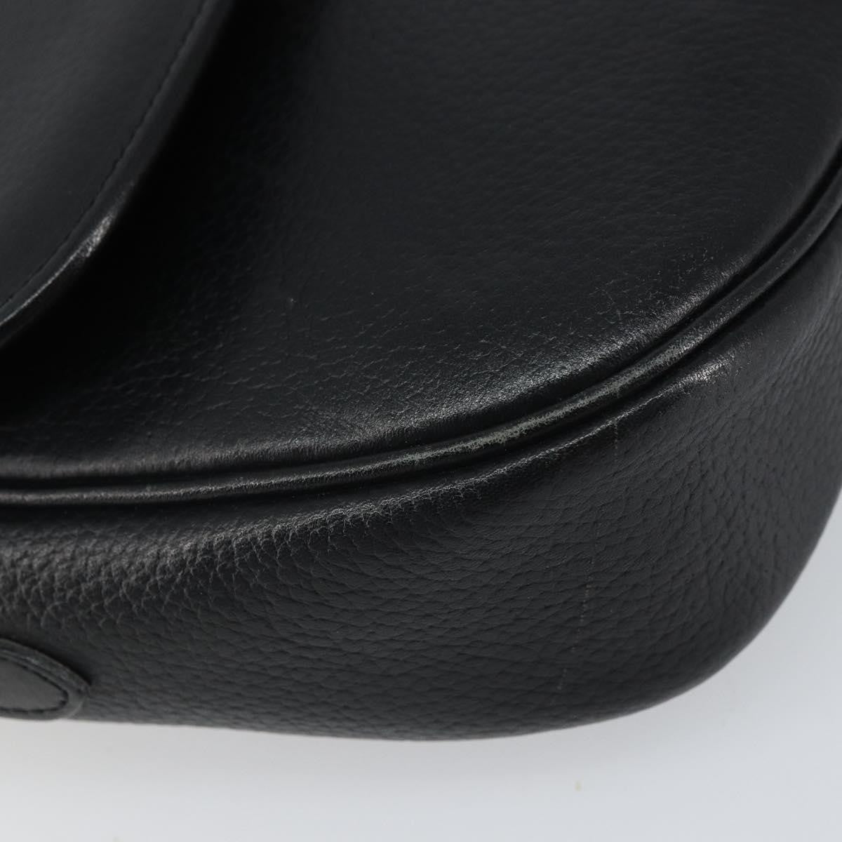 Burberry Vintage Shoulder Bag Leather, BLACK, LEATHER, Shoulder bag