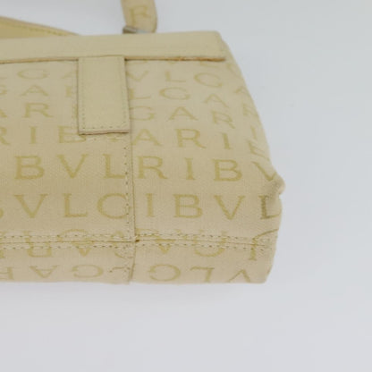 Bvlgari B.Zero1 Logomania Bag Canvas with Leather, BEIGE, CANVAS, Shoulder bag