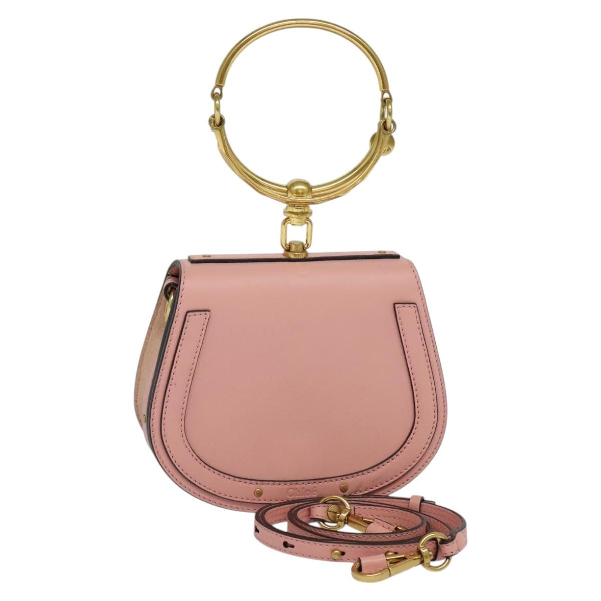 Chloe Nile Crossbody Bag Leather, Pink, Leather, Handbag
