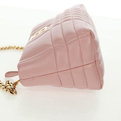 Burberry Lola Zip Shoulder Bag Quilted Leather, PINK, LEATHER, Shoulder bag