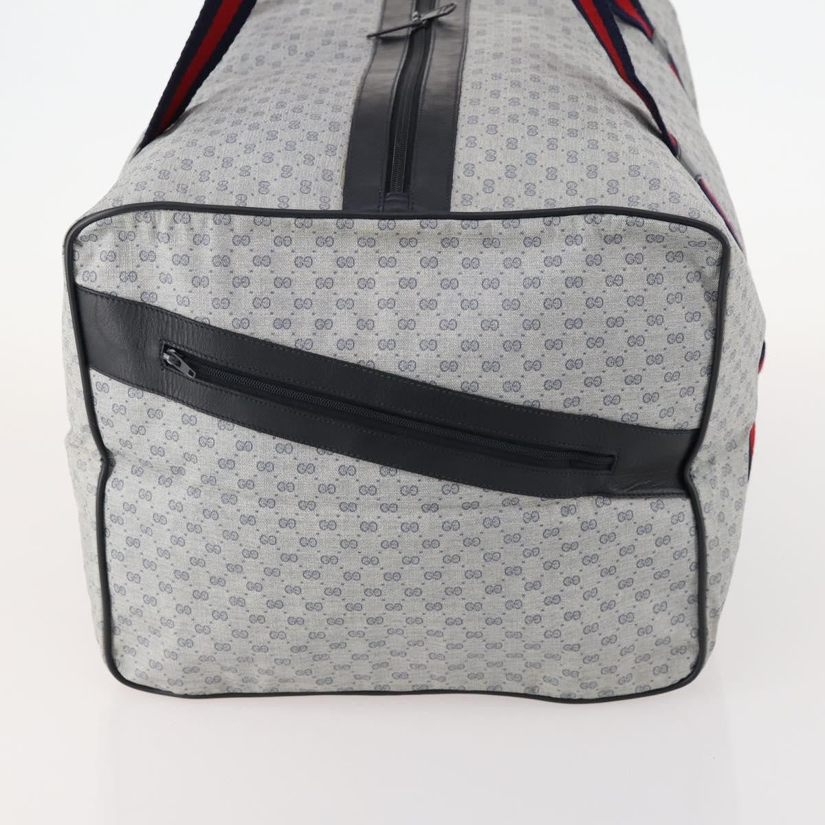 Gucci Web Trim Weekend Duffle Bag GG Coated Canvas, Navy, Canvas, Travel Bag