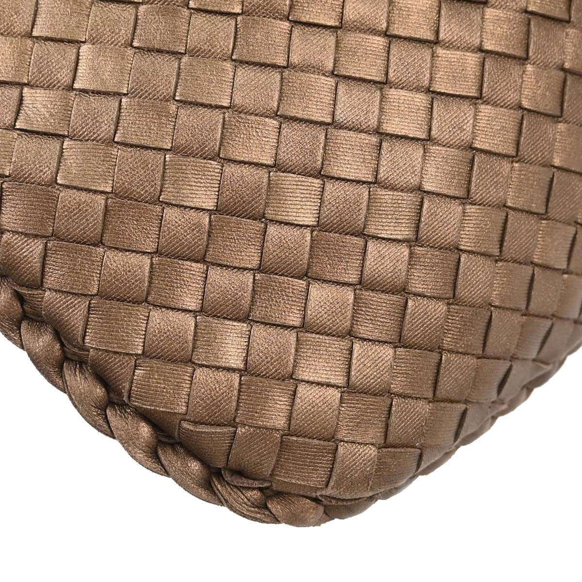 Bottega Veneta Intrecciato Handbag Leather, Metallic, Leather, Handbag